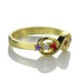Gold plated infinity promise ring product view