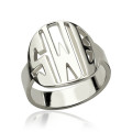 Personalised cut-out block monogram ring product view