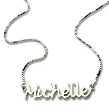 Handwriting Name Necklace Sterling Silver Handwriting Name Necklace Sterling Silver
