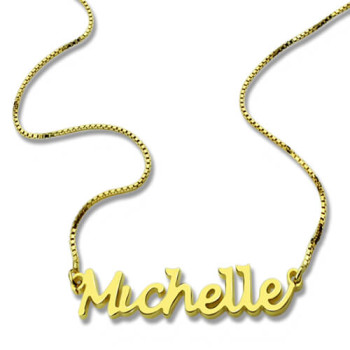 HandWriting Name Necklace 18ct Gold Plate HandWriting Name Necklace 18ct Gold Plate