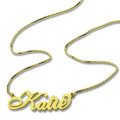 Personalised Carrie-style nameplate necklace