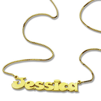 Gold Over Children's Name Necklace Gold Over Children's Name Necklace