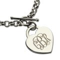 Personalised Monogram Heart Charm Bracelet Personalised monogram heart charm bracelet product image