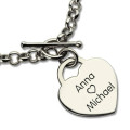 Heart Padlock Toggle Bracelet Personalised heart padlock toggle bracelet gallery view