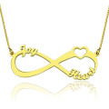 Personalised Heart Infinity Necklace Personalised heart infinity necklace product view
