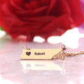 Tennessee State Heart Name Necklace Custom Tennessee state-shaped heart name necklace product image