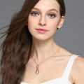 Vertical Infinity Birthstone Necklace Personalised vertical infinity necklace with names and birthstones