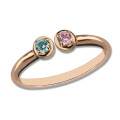 Dual birthstone ring product view