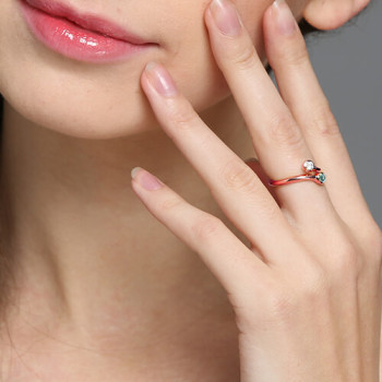 Dual Drops Birthstone Ring 18ct Rose Gold Plated Dual Drops Birthstone Ring 18ct Rose Gold Plated