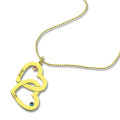 Personalised Heart in Heart name necklace product view