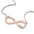 Double Name Infinity Necklace Personalised double name infinity necklace gallery image
