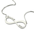 Personalised double name infinity symbol necklace product image