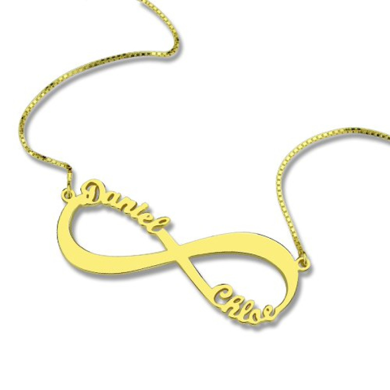Double Name Infinity Necklace Personalised double name infinity necklace product image