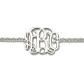 Sterling Silver Monogram Bracelet – Product View Sterling Silver Monogram Bracelet product view