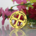 Personalised Circle Cross Name Necklace Personalised circle cross name necklace