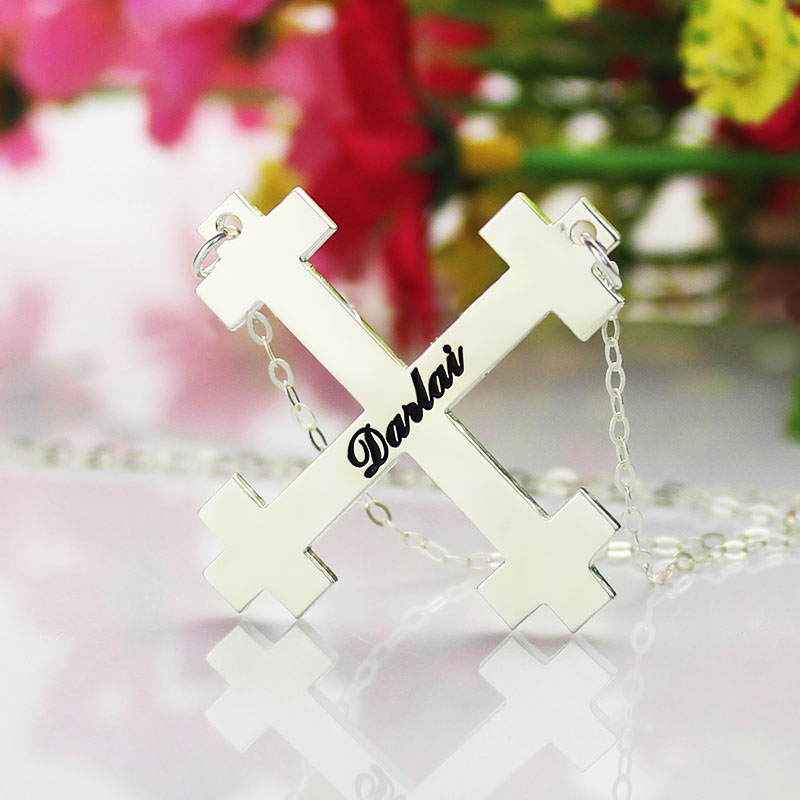Julian cross name necklace product image