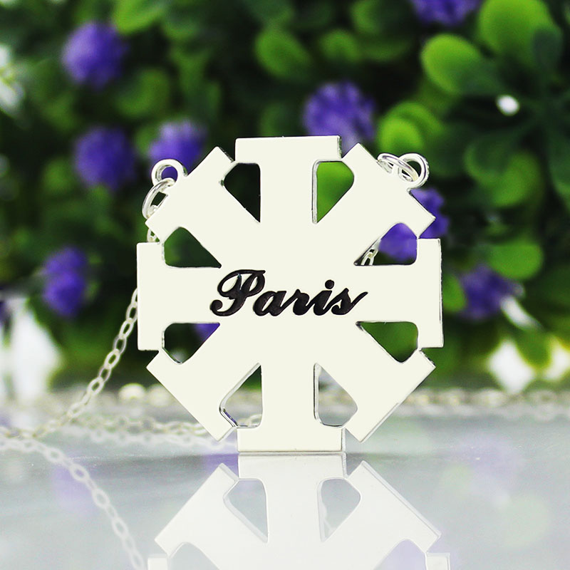 Personalised cross name necklace product view