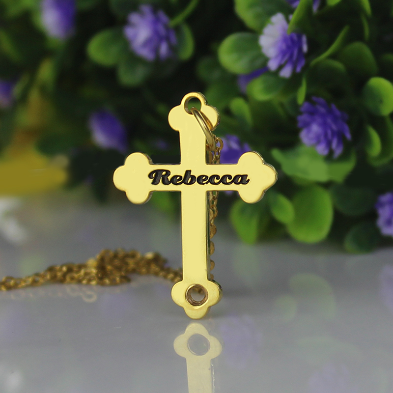 Personalised Cross Name Necklace Personalised cross name necklace product image