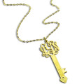 Key monogram initial necklace product image