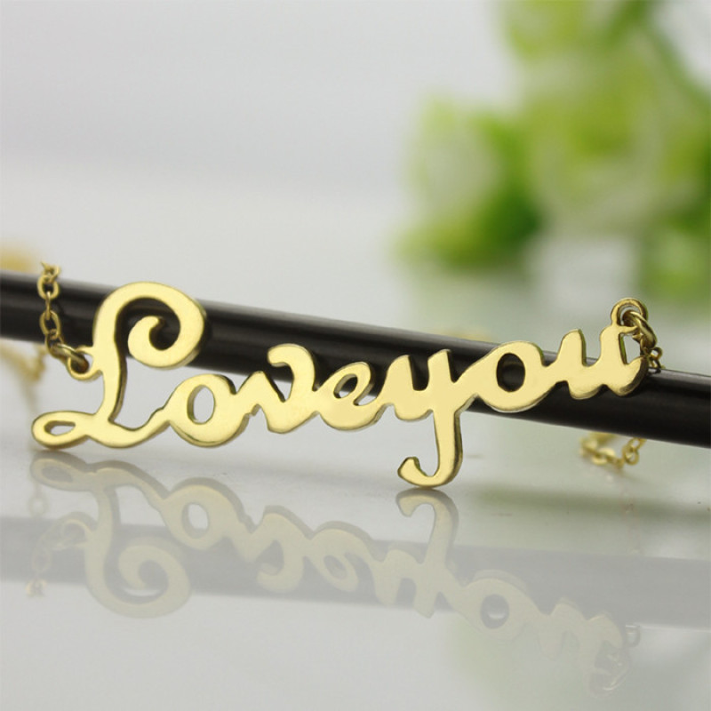 Personalised I Love You Name Necklace Personalised French font I Love You name necklace product image