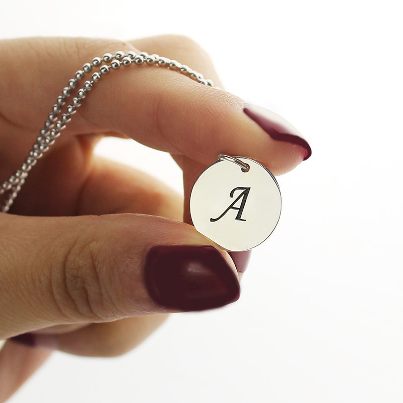 Personalised initial discs necklace jewellery image