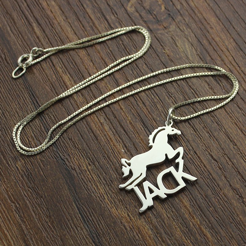 Personalised Horse Name Necklace for Kids Personalised horse name necklace for kids