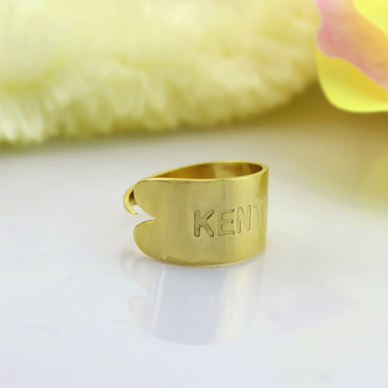 Personalised Script Name Cuff Ring Personalised script name cuff ring product image