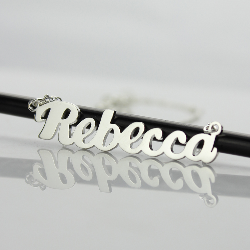 Personalised Puff Font Name Necklace Personalised puff font name necklace gallery image