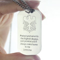 Men's eagle dog tag name necklace product image