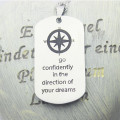 Personalised Compass Dog Tag Name Necklace Personalised Compass Dog Tag Name Necklace product image