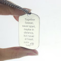 Men's personalised dog tag name necklace detail