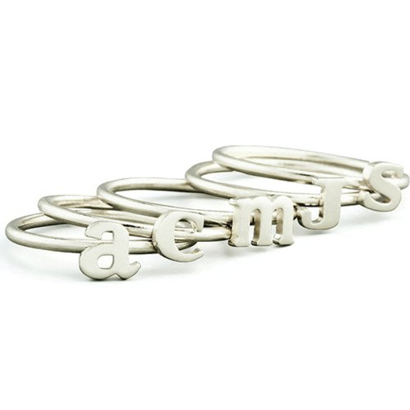 Personalised Women's Midi Initial Ring Personalised women's midi initial ring product image