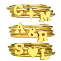 Personalised Stackable Initial Ring Personalised stackable initial ring view