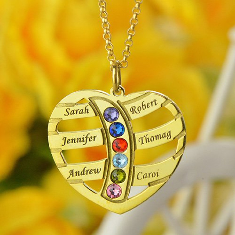 Personalised Heart Pendant Necklace Personalised heart pendant necklace for a mother or grandmother