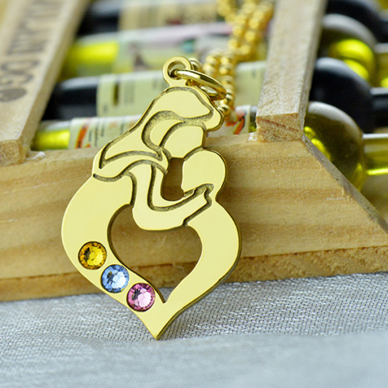 Mother and Child Heart Pendant Necklace Mother and child heart pendant necklace