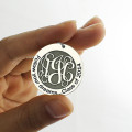 Personalised class graduation monogram necklace in sterling silver