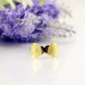 Custom double heart engraved initial ring product image