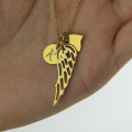 Personalised Angel Wing Necklace Personalised angel wing necklace with initial charm