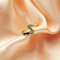 Personalised initial and birthstone ring product image