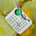 Birthday Calendar Necklace Detail Birthday calendar necklace with personalised date detail