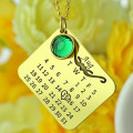 Personalised Birthday Calendar Necklace Personalised birthday calendar necklace