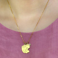 Baby Feet Pendant Necklace Detail Personalised baby feet pendant necklace detail