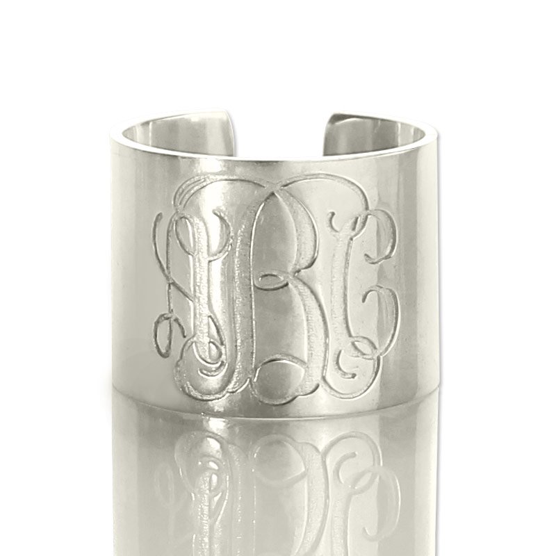 Personalised monogram cuff ring product image