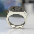 Monogram Signet Ring Personalised monogram signet ring product image
