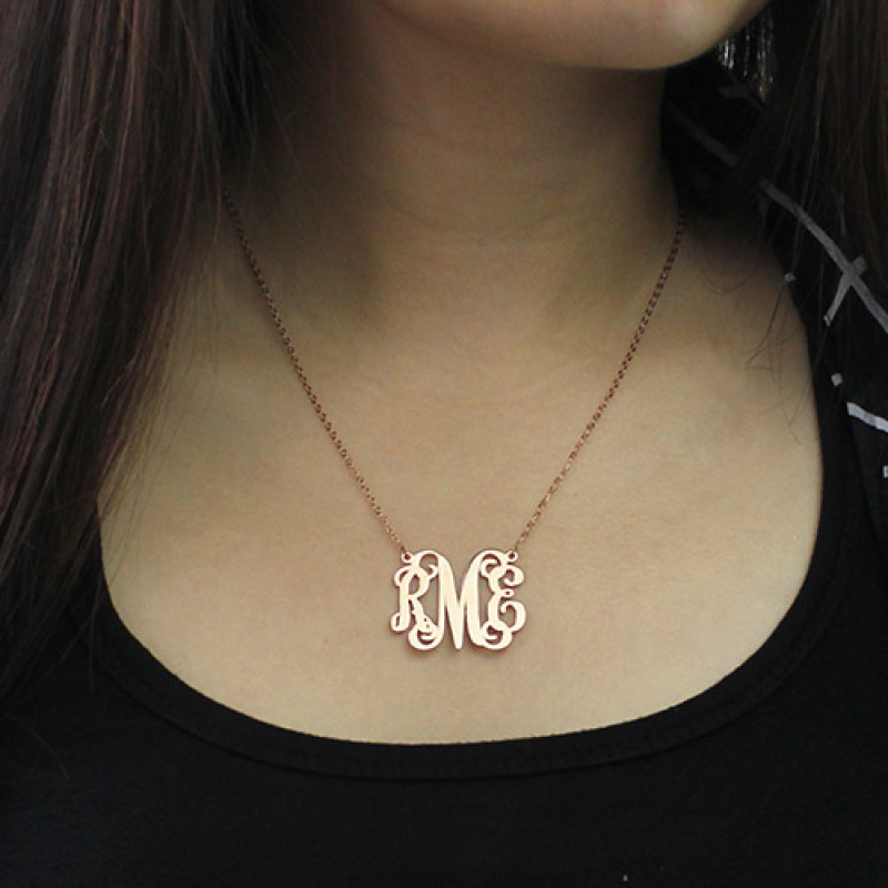 Custom Monogram Initial Necklace Custom monogram initial necklace product image