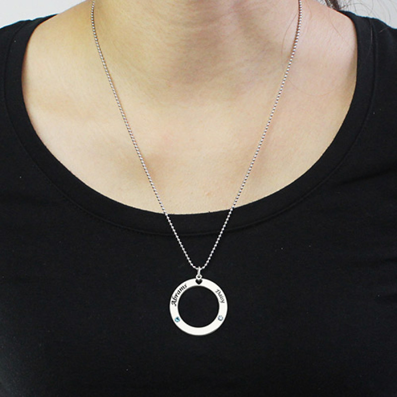 Engraved Circle of Love Necklace Engraved Circle of Love necklace product view