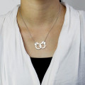 Personalised Sterling Silver Handcuff Necklace Personalised sterling silver handcuff necklace product image
