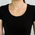 Gold Plated Birthstone Heart Necklace Gold plated birthstone heart necklace detail