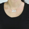 Mother necklace with Mom heart pendant