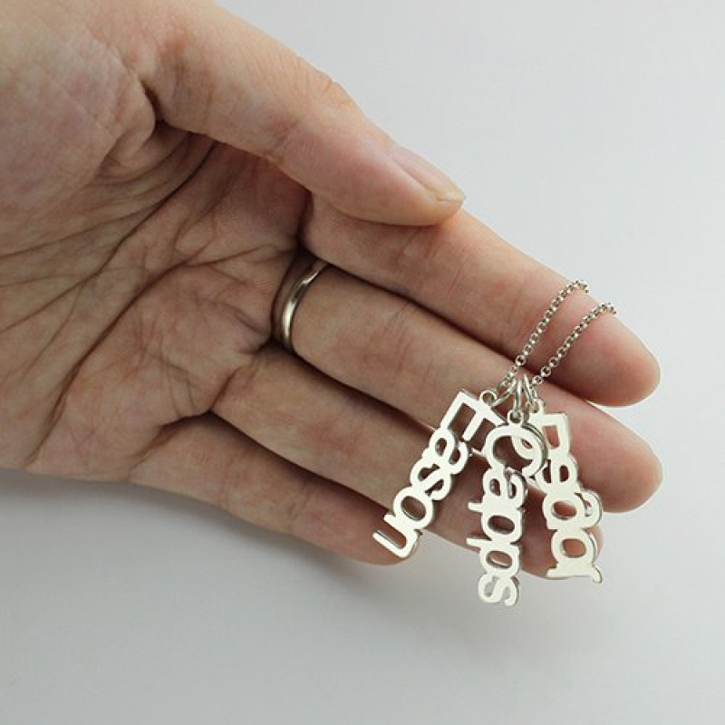 Customised Vertical Multi-Name Necklace View Customised vertical multi-name necklace product view